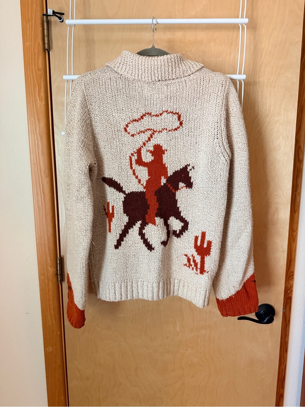 Anthropologie Cowboy Zip-Front Sweater, sz L - Picture 2 of 3